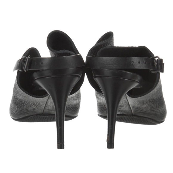 Balenciaga Black Leather Slingback Heels Open Toe size 8 - Picture 4 of 5